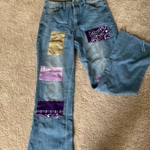 bandana flare jeans